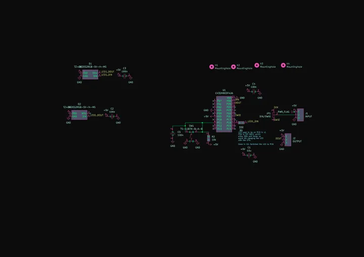 The OneButton node's schematic.