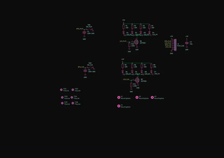 The play/cue board's schematic.
